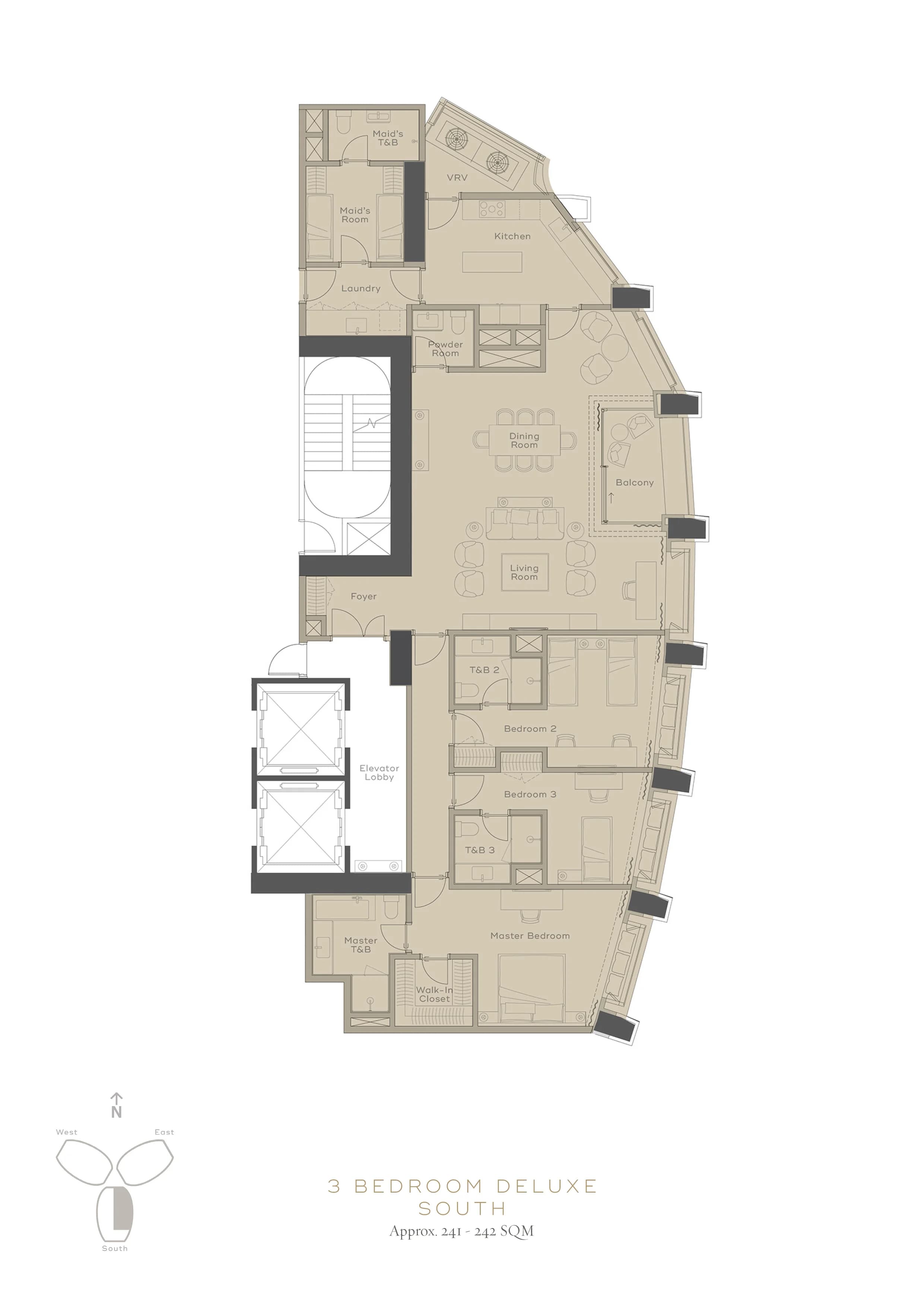 3 bedroom condo, 242.35 sqm, at Aurelia Residences BGC